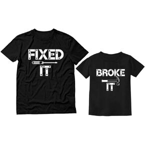 قمصان Tstars Fixed It Broke It للأب والابن المتطابقة مع قميص الأب والابنة لعيد الأب