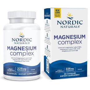 Nordic Naturals Magnesium Complex - 90 Capsules - 225 mg Magnesium - Brain & Heart Health, Mood, Energy, and Muscle Relaxation - Non-GMO, Vegan - 30 Servings
