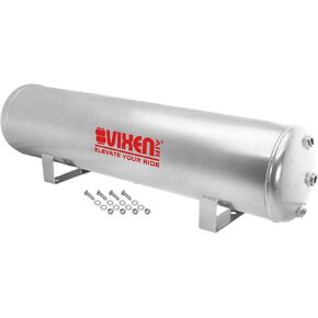 Vixen Air 5 Gallon (18 Liter) 9 Ports Suspension/Air Ride/Bag/Train Horn Air Tank 200 PSI (Silver) VXT5200G
