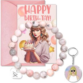 SOLINFOR TS Bracelets with Birthday Card and Keychain Merch Stuff Jewelry Gifts for Girls Women Fans in Kuwait
