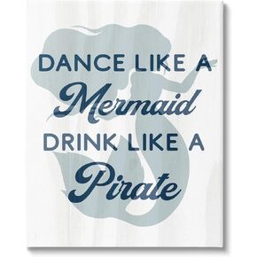 Stupell Industries Dance Like A Mermaid Phrase Canvas Wall Art, Design by Lil' Rue