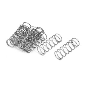 uxcell Compression Spring,304 Stainless Steel,15mm OD,1mm Wire Size,40mm Free Length,Silver Tone,10Pcs