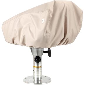 NORTHCAPTAIN 600D Polyester Boat Seat Cover for High-Back Folding Boat Seat,100% Waterproof (Light Grey)