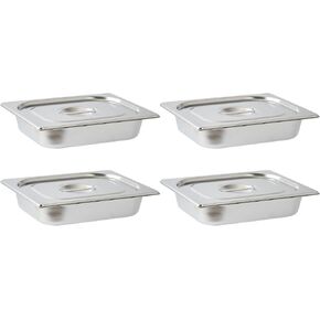 ERFEI Hotel Pans 1/2 Half Size Steam Table Pan 4-Pack Set for Commercial Restaurant Stainless Steel Food Pans Buffet Party Supplies in Kuwait