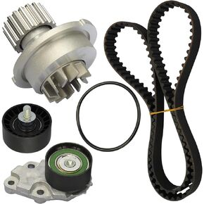 IRONTEK Engine Timing Belt Kit with Water Pump Fit for 2004 2005 2006 2007 2008 for Chevrolet Aveo 1.6L, 95335K1 TCK335 TB335K1 TCKWP335