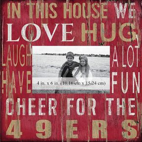 Fan Creations House Frame San Francisco 49ers 10x10, Multicolored