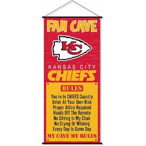 Kansas City Chiefs Man Cave Fan Banner Wall Door Scroll