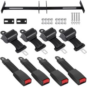 Toriexon Universal Golf Cart Seat Belt Kit, Seat Belts Kit 4 Passengers (2+2), Retractable Golf Cart Seat Belts Fits 4-Seats Golf Car for EZGO, Yamaha Club Car