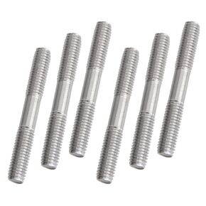 Mairuker Double Ended Stud Screws,M8x60mm 304 Stainless Steel Push Road Double End Threaded Stud Screw Bolt for House Maintenance - 15PCS