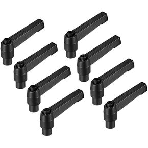 uxcell® M6 Handle Adjustable Clamping Lever Thread Push Button Ratchet Female Threaded Stud 8 Pcs