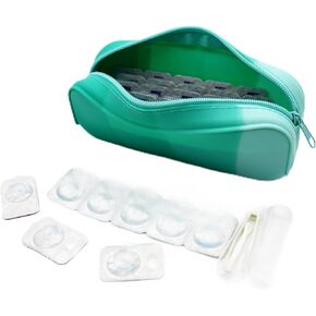 VORDRASSIL P-40 daily contact lens organizer, Disposable Contact Lens Dispenser, Premium Quality, Water-Resistant Silicone Case for All Brands Daily Lens.