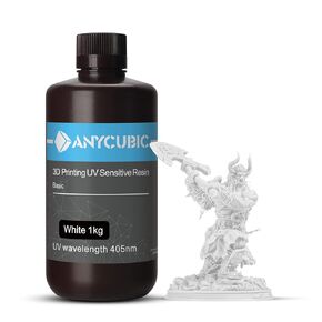 ANYCUBIC 3D Printer Resin, 405nm LCD UV-Curing Resin, High Precision & Rapid Photopolymer 3D Resin for LCD/DLP/SLA Resin 3D Printer (Grey, 1kg)