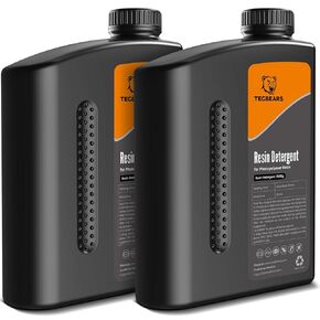 TECBEARS 3D Resin Cleaner, 3D Printer Resin Detergent, Non-Toxic Reusable Resin Cleaner, Compatible with 3D Printer Resin, UV Resin, 2KG 2Pack, 4KG in Total