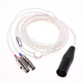 GAGACOCC 4Pin XLR Balanced 8 Cores 5n Silver Plated Headphone Upgrade Cable Compatible for Audeze LCD-2 LCD-3 LCD-4 LCD-X LCD-XC 2m (6.5ft)