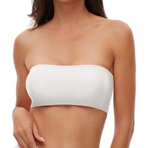 Annbon Women Bandeau Swimsuit Top Tube Top Bikini Strapless Bikini Top for Women