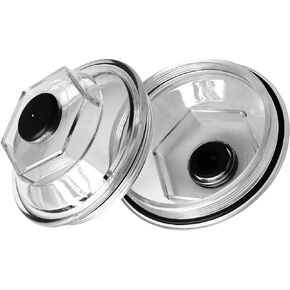 Vanshly 2PCS Oil Bath Dust Caps Replace OE K71-148-00 for Dexter 9k-10K General Duty Axles Built After 1989 for Dexter 10K HD, 12K, 15K 4.0" Threads Trailer Axle PC Cover 21-36 Oil Caps