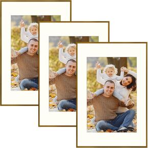 Mat Board Center, 13X19 Aluminum Picture Frames Set of 3 - Wall Display - for Art, Prints, Photos, Prints And More (Bronze, 13X19) in Kuwait