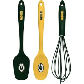 مجموعة أدوات المطبخ المكونة من 3 قطع من الدوري الوطني لكرة القدم الأمريكية - أواني سيليكون مقاومة للحرارة وغير لاصقة للخبز والطهي والمزج - هدية مثالية لمحبي الرياضة المخلصين in Kuwait