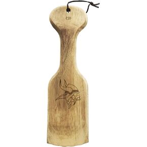 NFL BBQ Grill Cleaner - 100% Natural Acacia Wood Scraper Cleaner - Safe to Use Grill Brush Scraper - Ideal Gift for the Loyal Sports Fan