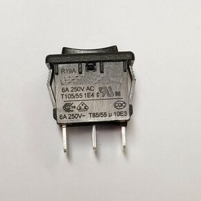 1pc R19A Double Side Self-Reset Switch 3 Pins 3 Position 6A 125/250VAC