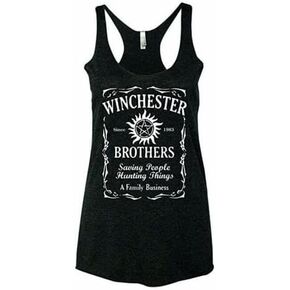 Winchester Brothers TV Series Whiskey Style Women Tank Top - Black New