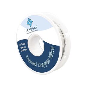 FERQUEN 18 Gauge Tinned Copper Wire for Stained Glass Project, Crafts, and Jewelry Making, 0.22LB