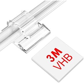 TidyHelper Outdoor Light Clips for String Lights, Adhesive Cable Clips Cord Organizer, Clear Wall Wire Clips for Electric Wires, Wire Holders for Ethernet Cable Management Under Desk (45 PCS, Large)