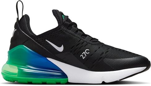 Nike Air Max 270 Big Kids' Shoes (FZ4356-001, Black/Malachite/Photo Blue/White) Size 5 in Saudi Arabia