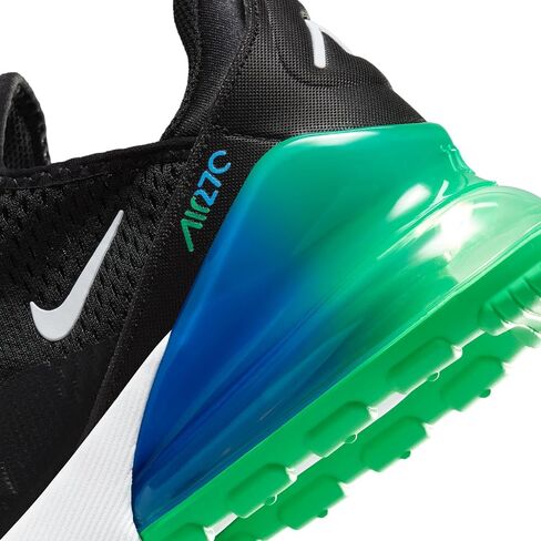Nike Air Max 270 Big Kids' Shoes (FZ4356-001, Black/Malachite/Photo Blue/White) Size 5 in Saudi Arabia