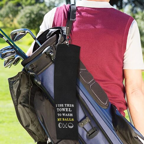 منشفة جولف مضحكة من Artpreti، كلما أصبحت أصعب في العثور على كراتي - هدايا الجولف للرجال، ملحقات الجولف للرجال، مناشف جولف مطرزة لحقائب الجولف مع مشبك، أزرق in Kuwait