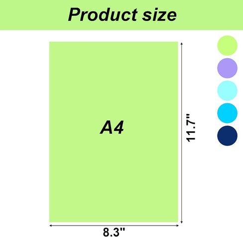 MCPINKY 100 Sheets Cardstock Paper, Colored Construction Paper A4 Card Stock Craft Paper for Card Making Kids Art Crafts Scrapbooking in Saudi Arabia
