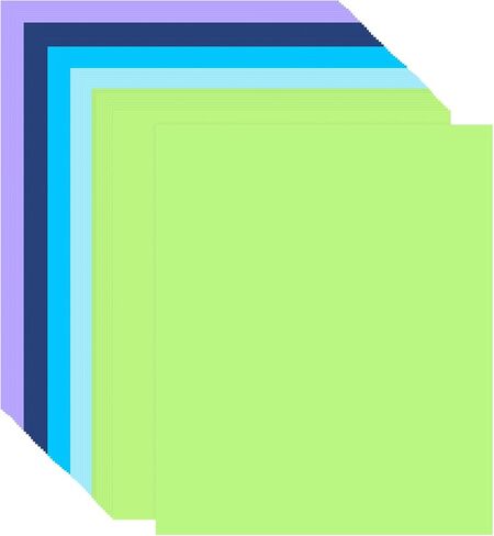 MCPINKY 100 Sheets Cardstock Paper, Colored Construction Paper A4 Card Stock Craft Paper for Card Making Kids Art Crafts Scrapbooking in Saudi Arabia
