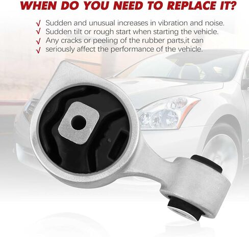 Tesmirror A4350 حامل عزم دوران المحرك الأمامي متوافق مع 2007-2017 Nissan Altima 2.5L ناقل الحركة الأوتوماتيكي OE:11350JA00A,11350JA80A in Kuwait