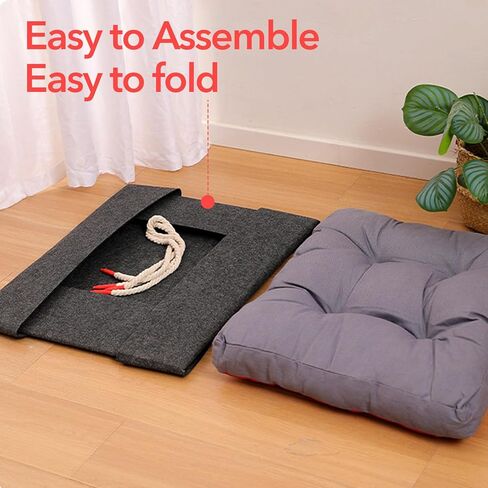 أسرة GooCare للحيوانات الأليفة للفصول الأربعة للقطط والكلاب، سرير لباد ومرتبة عالية الارتداد، مقاس كبير 23 × 20 بوصة، مصممة لتوفير الراحة القصوى للحيوانات الأليفة والنوم المثالي in Kuwait