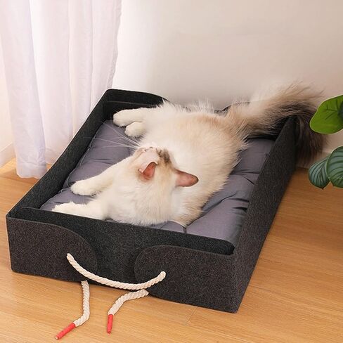 أسرة GooCare للحيوانات الأليفة للفصول الأربعة للقطط والكلاب، سرير لباد ومرتبة عالية الارتداد، مقاس كبير 23 × 20 بوصة، مصممة لتوفير الراحة القصوى للحيوانات الأليفة والنوم المثالي in Kuwait