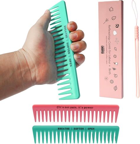 2pcs Labour/Birthing Comb for Labor Contraction and Delivery, Natural Pain Relief, Doula Tool for Pain Management and Anxiety for Pregnancy Women in Saudi Arabia