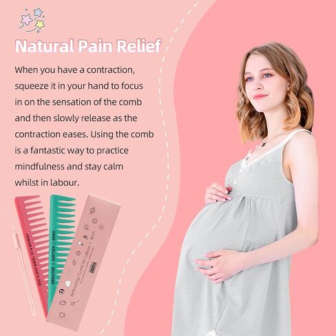 2pcs Labour/Birthing Comb for Labor Contraction and Delivery, Natural Pain Relief, Doula Tool for Pain Management and Anxiety for Pregnancy Women in Saudi Arabia