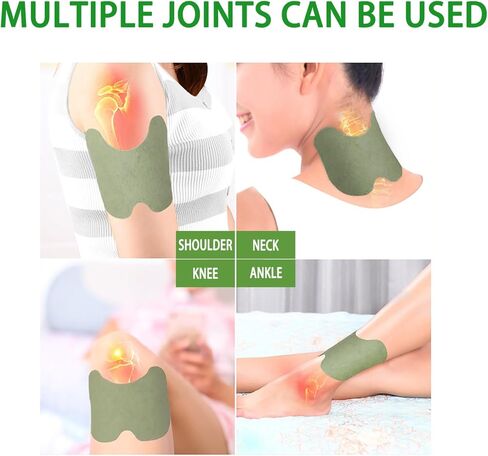 100Pcs Mugwort Ginger Patch for Pain, 艾灸贴 Pure Nature Moxa Sticker Chinese Traditional Herbal Paste Pads for Foot Neck, Shoulder, Waist, Feet, Joint, Hand Seniors Gift, 12 * 8cm, Pack of 10 in Kuwait