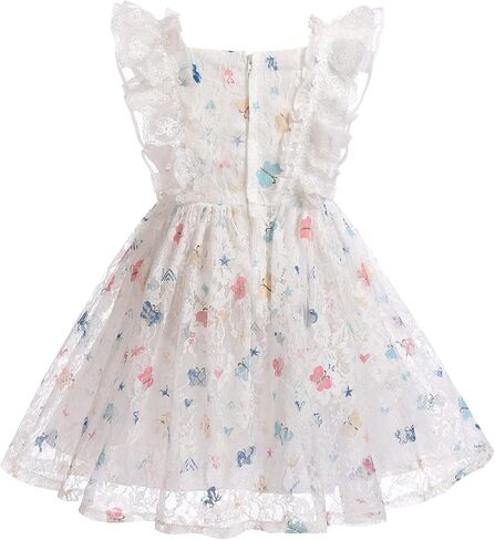 OBEEII Birthday Dress for Girls Toddler Summer Tulle Dress Sequin Dots Princess Party Flower Girl Pageant Dress in Saudi Arabia