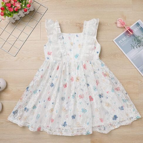 OBEEII Birthday Dress for Girls Toddler Summer Tulle Dress Sequin Dots Princess Party Flower Girl Pageant Dress in Saudi Arabia
