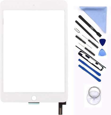 New Screen Replacement For iPad mini 4 7.9 inch A1538 A1550 Digitizer Glass Touch Screen Replacement and Pre-Installed Adhesive with Repair Tools Kit (Without Home Button,Not Include LCD) (Black) in Saudi Arabia