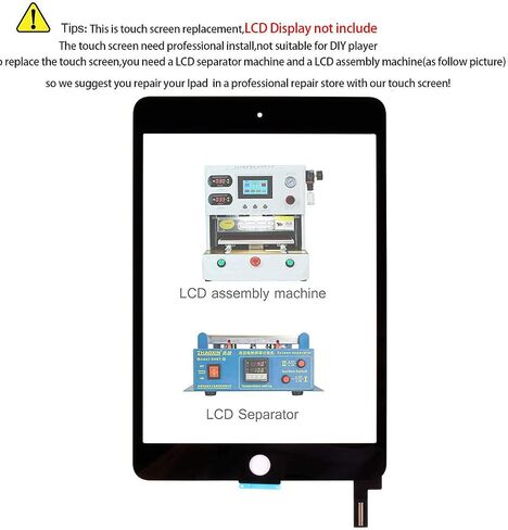 New Screen Replacement For iPad mini 4 7.9 inch A1538 A1550 Digitizer Glass Touch Screen Replacement and Pre-Installed Adhesive with Repair Tools Kit (Without Home Button,Not Include LCD) (Black) in Saudi Arabia