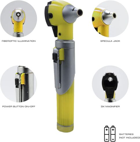 ABECIOUS Mini Otoscope Ear Infection Diagnostic Device Ear Scope with Light Pocket Size Tool 10x Canula Multi Colors in Saudi Arabia