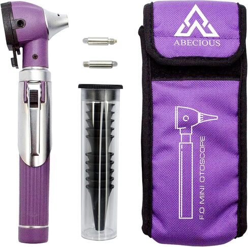 ABECIOUS Mini Otoscope Ear Infection Diagnostic Device Ear Scope with Light Pocket Size Tool 10x Canula Multi Colors in Saudi Arabia