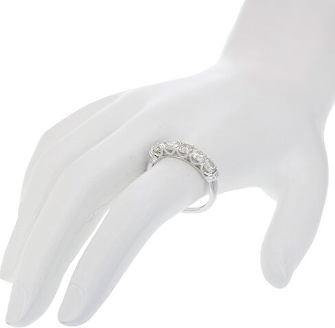 VIR JEWELS 1 cttw to 2 cttw Diamond Wedding Anniversary Band for Women 5 Stone Champagne Diamond Engagement Ring 14K Gold Prong in Saudi Arabia