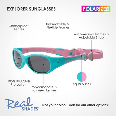 نظارات شمسية بيضاوية الشكل للفتيات من Real Kids Shades in Saudi Arabia