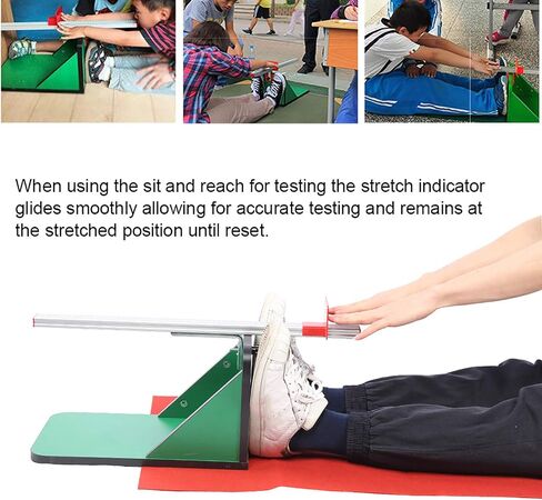 Sit and Reach Box, Flexibility Testing Easy to Read Accurate Testing Sit and Reach Aluminum Alloy Scale with Scale for Kids Adults in Saudi Arabia
