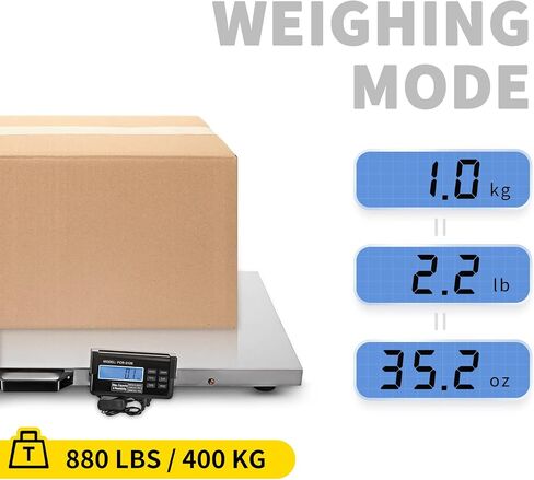 VEVOR 880 رطل × 0.2 رطل موازين شحن للماشية منصة كبيرة 40.6 × 20.9 بوصة من الفولاذ المقاوم للصدأ مقياس بيطري مقياس أرضي صناعي كبير للحيوانات الأليفة، مقياس خنزير الكلب، مقياس وزن الماعز، مقياس رقمي للحيوانات الأليفة in Kuwait