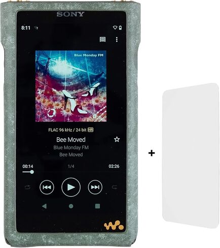 MITER CASE Compatible with Sony NW-WM1AM2 / NW-WM1ZM2 Walkman , Handmade Italy Pueblo Leather Case Cover + a Screen Protector for WM1AM2 WM1ZM2 (Bordo) in Saudi Arabia
