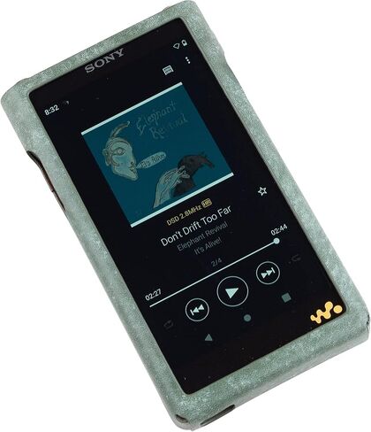 MITER CASE Compatible with Sony NW-WM1AM2 / NW-WM1ZM2 Walkman , Handmade Italy Pueblo Leather Case Cover + a Screen Protector for WM1AM2 WM1ZM2 (Bordo) in Saudi Arabia